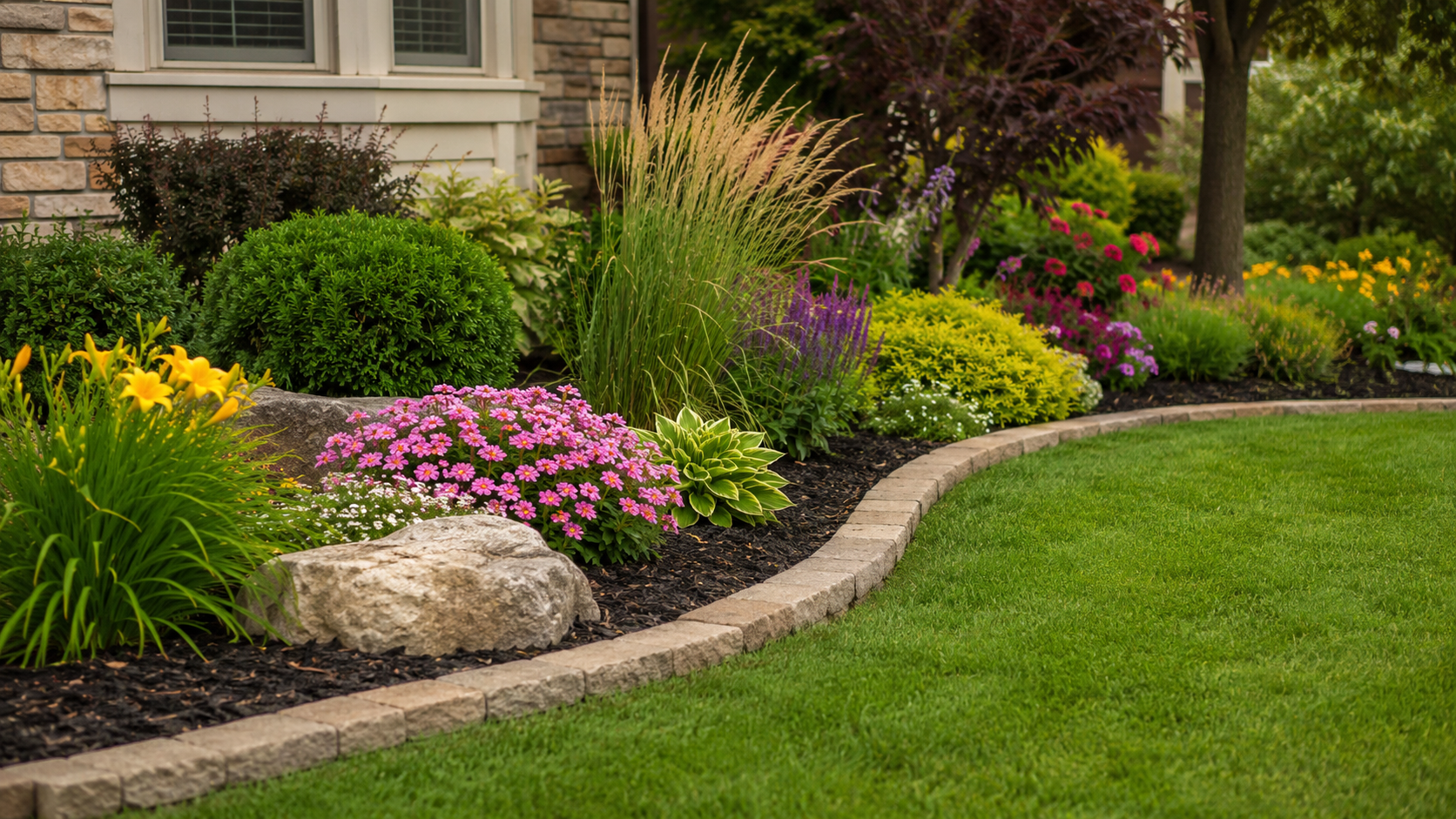 Landscaped garden walkway